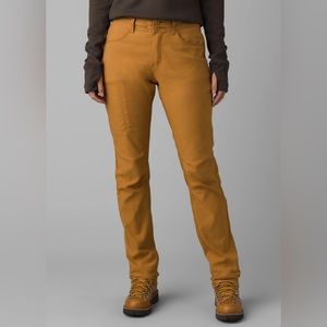 Prana Womens Halle Straight Pant II, 6 short, Tan/Earthbound